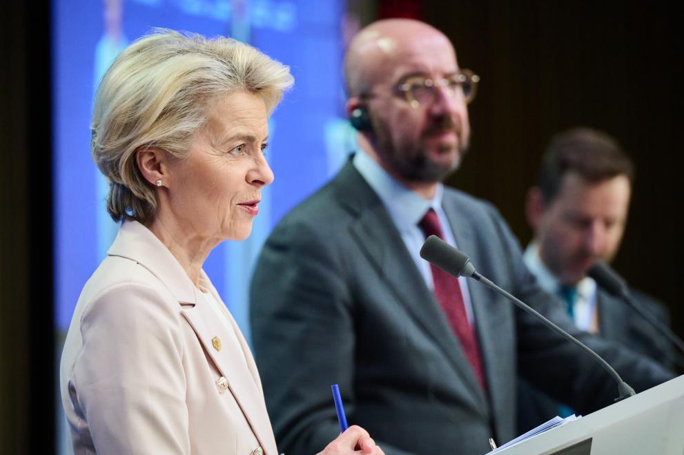 Participation of Ursula von der Leyen, President of the European Commission, in the Brussels special European Council