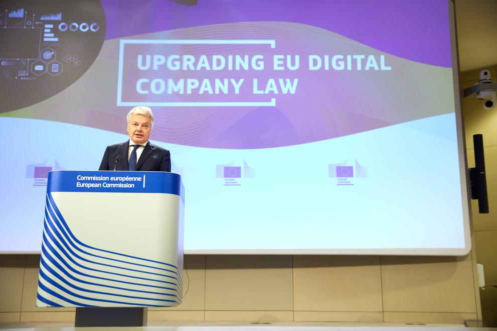 Read-out of the weekly meeting of the von der Leyen Commission by Didier Reynders, European Commissioner, on the modernization of EU company law