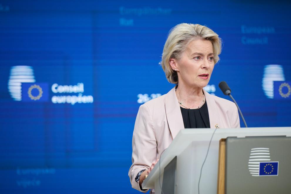 Participation of Ursula von der Leyen, President of the European Commission, to the European Council meeting