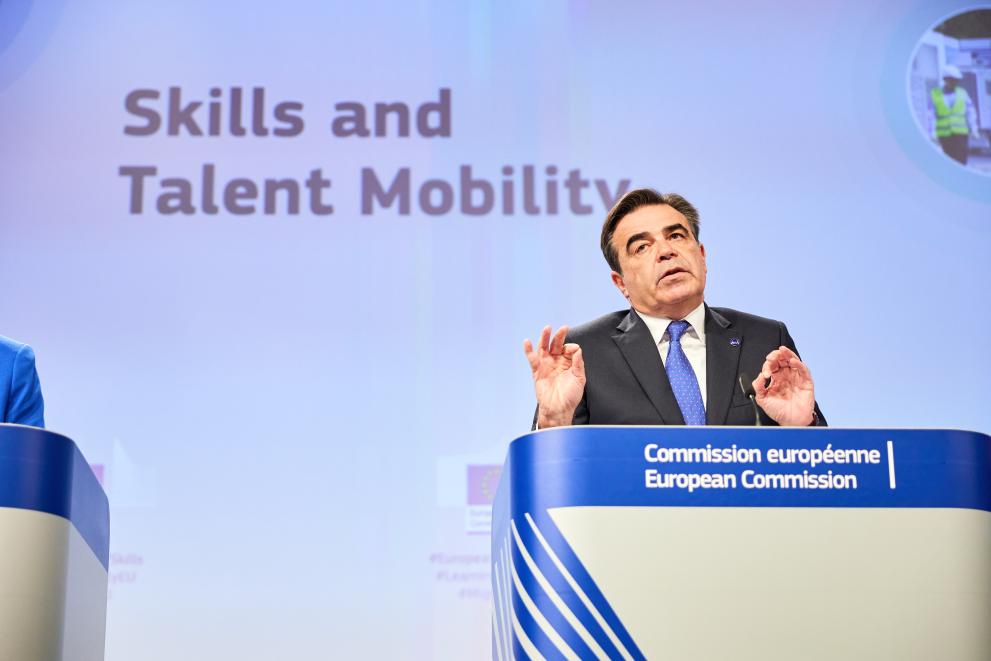 Read-out of the weekly meeting of the von der Leyen Commission by Margaritis Schinas, Vice-President of the European Commission, Ylva Johansson, and Iliana Ivanova, European Commissioners, on skills and talent mobility