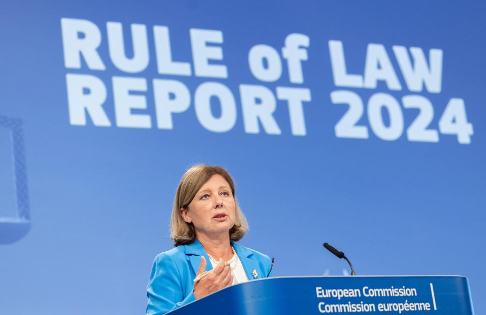 Read-out of the weekly meeting of the von der Leyen Commission by Věra Jourová, Vice-President of the European Commission, and Didier Reynders, European Commissioner, on the Rule of Law report 2024