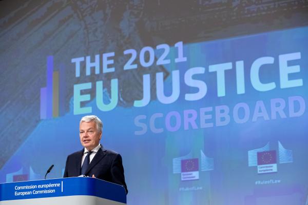 Press conference by Didier Reynders, European Commissioner, on the EU Justice Scoreboard