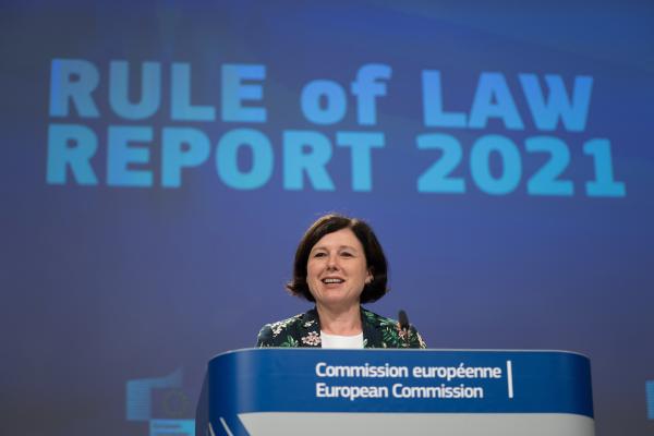 Read-out of the weekly meeting of the von der Leyen Commission by Věra Jourová, Vice-President of the European Commission, and Didier Reynders, European Commissioner, on the 2021 Rule of Law report