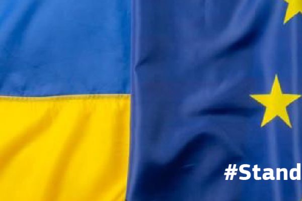 Ukraine EU Flaggen